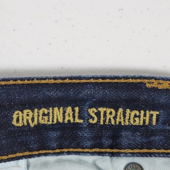 American Eagle Outfitters Mens Original Straight Dark Wash Denim Jeans 32x32 - Picture 8 of 10